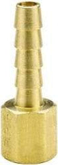 Parker - 1/4 NPT Thread Hose Barb x Female NPT Connector - 5/16" ID Hose x 0.353" OD Hose, Brass - Caliber Tooling