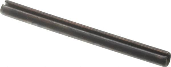 Value Collection - 3mm Diam x 35mm Long Slotted Spring Pin - Grade 1070-1080 Steel, Plain Finish - Caliber Tooling