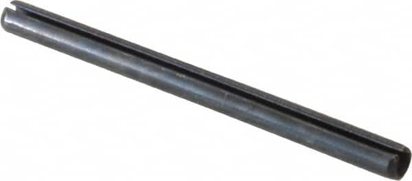 Value Collection - 3mm Diam x 40mm Long Slotted Spring Pin - Grade 1070-1080 Steel, Plain Finish - Caliber Tooling