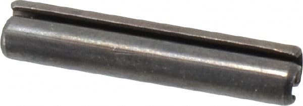 Value Collection - 3.5mm Diam x 26mm Long Slotted Spring Pin - Grade 1070-1080 Steel, Plain Finish - Caliber Tooling