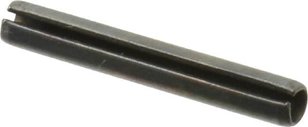 Value Collection - 4mm Diam x 28mm Long Slotted Spring Pin - Grade 1070-1080 Steel, Plain Finish - Caliber Tooling