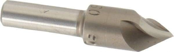 M.A. Ford - 3/8" Head Diam, 1/4" Shank Diam, 3 Flute 60° High Speed Steel Countersink - Bright Finish, 1-5/8" OAL, 0.11" Nose Diam, Single End, Straight Shank, Right Hand Cut - Caliber Tooling