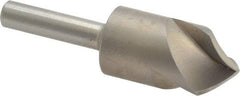 M.A. Ford - 5/8" Head Diam, 1/4" Shank Diam, 3 Flute 90° High Speed Steel Countersink - Bright Finish, 2-1/4" OAL, 0.19" Nose Diam, Single End, Straight Shank, Right Hand Cut - Caliber Tooling