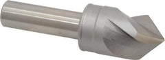 M.A. Ford - 7/8" Head Diam, 1/2" Shank Diam, 3 Flute 90° High Speed Steel Countersink - Bright Finish, 3" OAL, 0.26" Nose Diam, Single End, Straight Shank, Right Hand Cut - Caliber Tooling