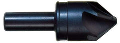 Hertel - 5/16" Head Diam, 1/4" Shank Diam, 6 Flute 60° High Speed Steel Countersink - 2" OAL, Straight Shank - Caliber Tooling