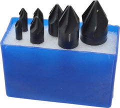 M.A. Ford - 7 Piece, 1/4 to 1" Head Diam, 60° Included Angle, Single End Countersink Set - Caliber Tooling