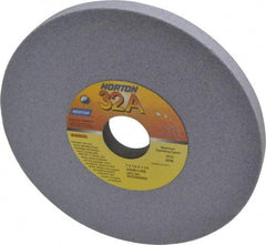 Norton - 7" Diam x 1-1/4" Hole x 1/2" Thick, L Hardness, 80 Grit Surface Grinding Wheel - Aluminum Oxide, Type 1, Medium Grade, 3,600 Max RPM, Vitrified Bond, No Recess - Caliber Tooling