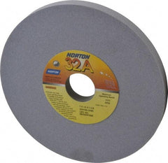 Norton - 7" Diam x 1-1/4" Hole x 1/2" Thick, J Hardness, 100 Grit Surface Grinding Wheel - Aluminum Oxide, Type 1, Fine Grade, 3,600 Max RPM, Vitrified Bond, No Recess - Caliber Tooling