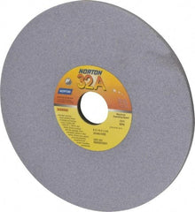 Norton - 8" Diam x 1-1/4" Hole x 1/4" Thick, I Hardness, 80 Grit Surface Grinding Wheel - Aluminum Oxide, Type 1, Medium Grade, 3,600 Max RPM, Vitrified Bond, No Recess - Caliber Tooling