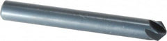 M.A. Ford - 1/4" Head Diam, 1/4" Shank Diam, 6 Flute 100° High Speed Steel Countersink - Bright Finish, 2" OAL, 0.06" Nose Diam, Single End, Straight Shank, Right Hand Cut - Caliber Tooling