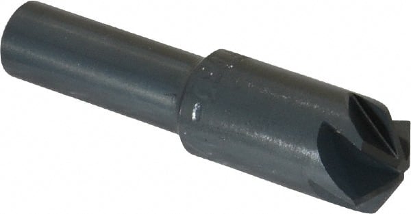 M.A. Ford - 1/2" Head Diam, 3/8" Shank Diam, 6 Flute 120° High Speed Steel Countersink - Caliber Tooling