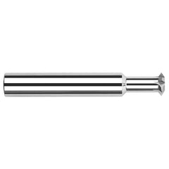 Harvey Tool - 3/16° 3/16" Cut Diam, 0.044" Cut Width, 3/16" Shank, Solid Carbide Double-Angle Cutter - Exact Industrial Supply