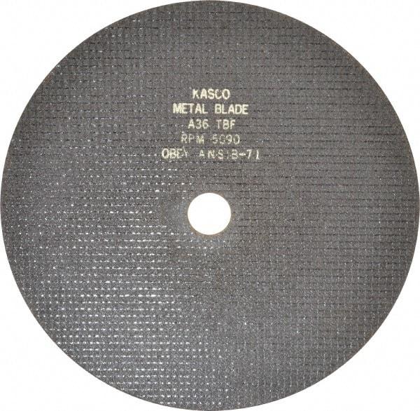 Made in USA - 12" 36 Grit Aluminum Oxide Cutoff Wheel - 3/32" Thick, 1-1/4" Arbor, 5,095 Max RPM, Use with Chop Saws - Caliber Tooling