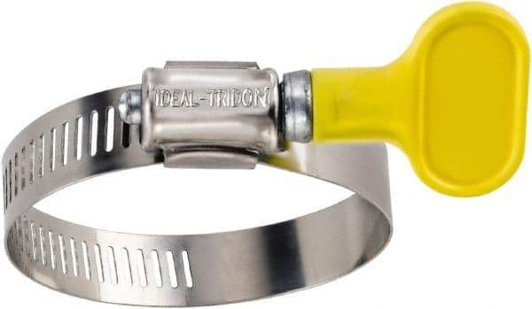 IDEAL TRIDON - SAE Size 28, 1-1/4 to 2-1/4" Diam, Stainless Steel Turn-Key Worm Drive Clamp - 1/2" Wide, Material Grade 201, Series 5Y - Caliber Tooling