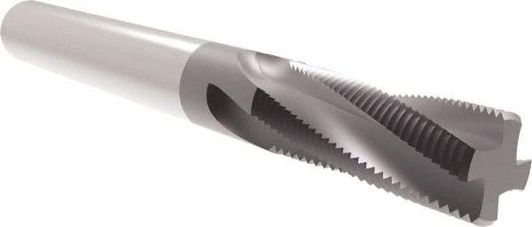 Allied Machine and Engineering - #5-44 UN, 0.095" Cutting Diam, 3 Flute, Solid Carbide Helical Flute Thread Mill - Internal/External Thread, 0.228" LOC, 2" OAL, 1/8" Shank Diam - Caliber Tooling