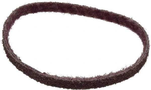 Brite Star - 1/2" Wide x 18" OAL, Aluminum Oxide Abrasive Belt - Aluminum Oxide, Medium, Nonwoven, Series SC-BS - Caliber Tooling