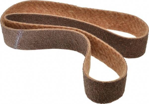 Brite Star - 2" Wide x 60" OAL, Aluminum Oxide Abrasive Belt - Aluminum Oxide, Coarse, Nonwoven, Series SC-BS - Caliber Tooling