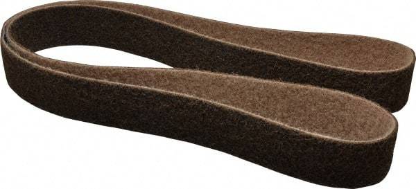 Brite Star - 2" Wide x 72" OAL, Aluminum Oxide Abrasive Belt - Aluminum Oxide, Coarse, Nonwoven, Series SC-LS - Caliber Tooling