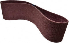 Brite Star - 6" Wide x 48" OAL, Aluminum Oxide Abrasive Belt - Aluminum Oxide, Medium, Nonwoven, Series SC-BS - Caliber Tooling