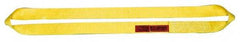 Lift-All - 6' Long x 4" Wide, 15,500 Lb Vertical Capacity, 2 Ply, Nylon Web Sling - 12,400 Lb Choker Capacity, Yellow - Caliber Tooling