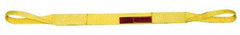 Lift-All - 6' Long x 4" Wide, 8,600 Lb Vertical Capacity, 2 Ply, Nylon Web Sling - 6,900 Lb Choker Capacity, Yellow - Caliber Tooling