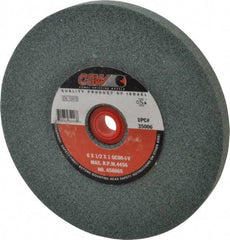 Camel Grinding Wheels - 80 Grit Silicon Carbide Bench & Pedestal Grinding Wheel - 6" Diam x 1" Hole x 1/2" Thick, 4456 Max RPM, I Hardness, Medium Grade , Vitrified Bond - Caliber Tooling