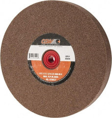 Camel Grinding Wheels - 60 Grit Aluminum Oxide Bench & Pedestal Grinding Wheel - 8" Diam x 1-1/4" Hole x 1" Thick, 3600 Max RPM, M Hardness, Medium Grade , Vitrified Bond - Caliber Tooling