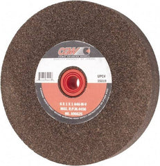 Camel Grinding Wheels - 46 Grit Aluminum Oxide Bench & Pedestal Grinding Wheel - 6" Diam x 1" Hole x 1" Thick, 4456 Max RPM, M Hardness, Coarse Grade , Vitrified Bond - Caliber Tooling