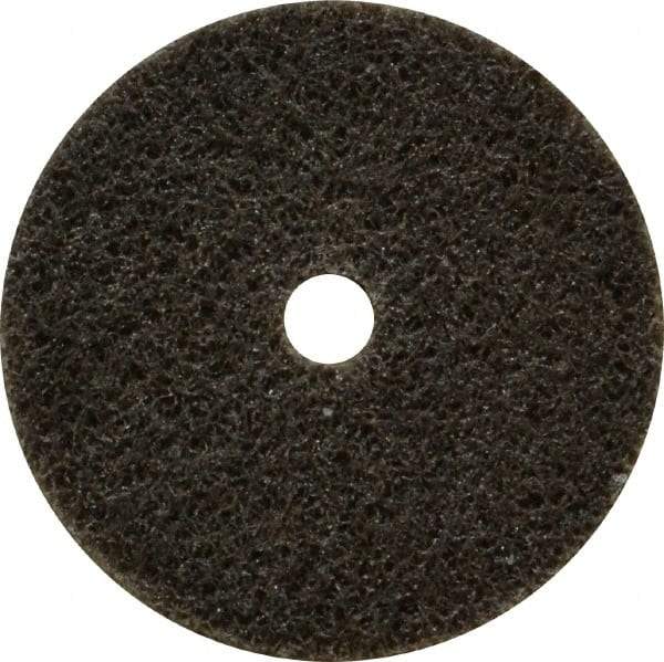 3M - 1-1/2" Diam, 1/8" Face Width, 3/16" Center Hole, Medium Grade, Aluminum Oxide Deburring Wheel - Unitized, Hard Density 6 Grade, 30,100 RPM - Caliber Tooling