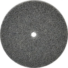 3M - 3" Diam, 1/4" Face Width, 1/4" Center Hole, Medium Grade, Aluminum Oxide Deburring Wheel - Unitized, Soft Density 2 Grade, 12,100 RPM - Caliber Tooling