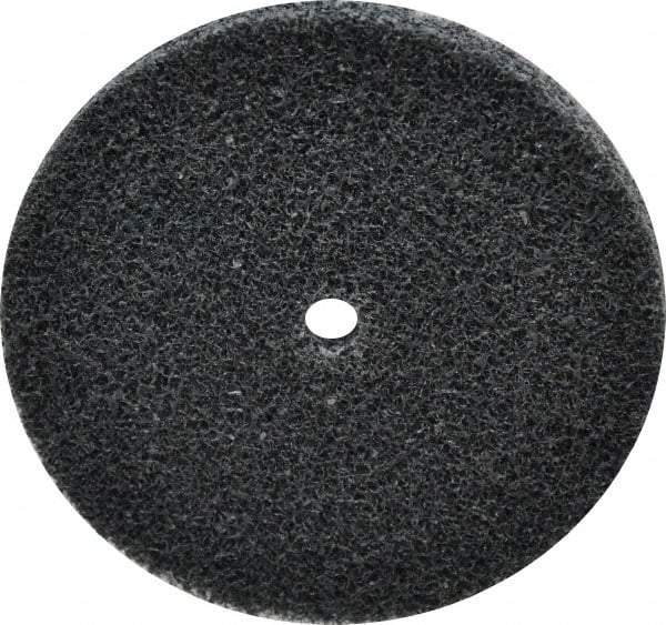 3M - 3" Diam, 1/4" Face Width, 1/4" Center Hole, Fine Grade, Silicon Carbide Deburring Wheel - Unitized, Soft Density 2 Grade, 12,100 RPM - Caliber Tooling