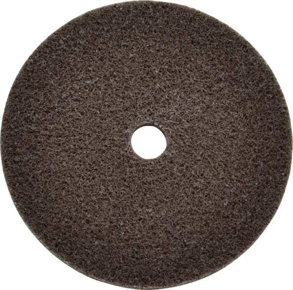 3M - 3" Diam, 1/4" Face Width, 3/8" Center Hole, Fine Grade, Aluminum Oxide Deburring Wheel - Unitized, Medium Density 4 Grade, 18,100 RPM - Caliber Tooling