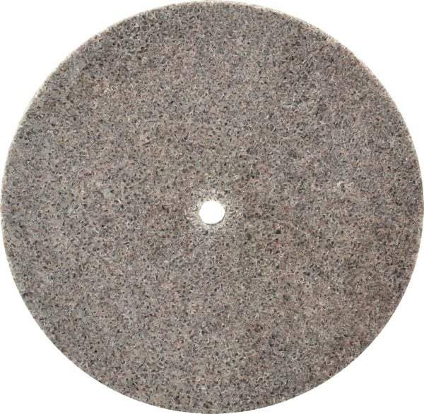 3M - 4" Diam, 1/4" Face Width, 1/4" Center Hole, Coarse Grade, Aluminum Oxide Deburring Wheel - Unitized, Hard Density 8 Grade, 12,100 RPM - Caliber Tooling