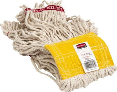 Rubbermaid - 5" Yellow Head Band, Small Blended Fiber Loop End Mop Head - 4 Ply, Use for General Purpose - Caliber Tooling