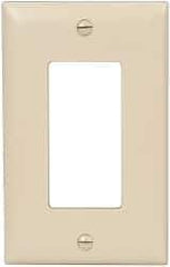 Pass & Seymour - 1 Gang, 4-11/16 Inch Long x 2-15/16 Inch Wide, Standard Switch Plate - Decorator Switch, Ivory, Nylon - Caliber Tooling