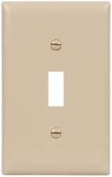 Pass & Seymour - 1 Gang, 4-11/16 Inch Long x 2-15/16 Inch Wide, Standard Switch Plate - Toggle Switch, Ivory, Nylon - Caliber Tooling