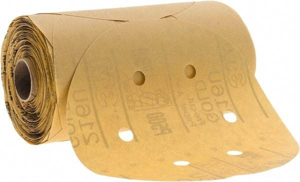 3M - 6" Diam, 800 Grit Aluminum Oxide Adhesive PSA Disc - Super Fine Grade, Gold, A Weighted Backing, Flexible, Use with Random Orbital Sanders - Caliber Tooling