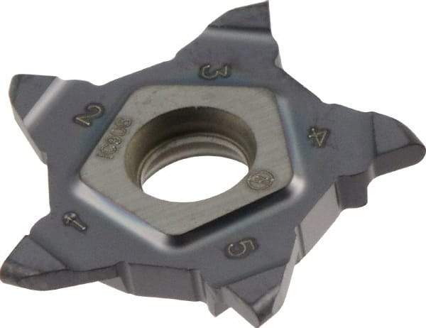 Iscar - 24N157079PENTA Grade IC908, 1/16" Cutting Width Carbide Grooving Insert - 0.118" Max Depth of Cut, Right Hand, 0.031" Corner Radius, TiAlN Finish - Caliber Tooling