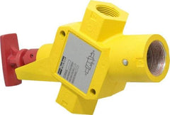 Parker - 1" NPT Safety Lockout Valve - 3-Way, 2 Position, Handle, 9.5 CV Rate, 250 Max psi & 160°F Max Temp - Caliber Tooling