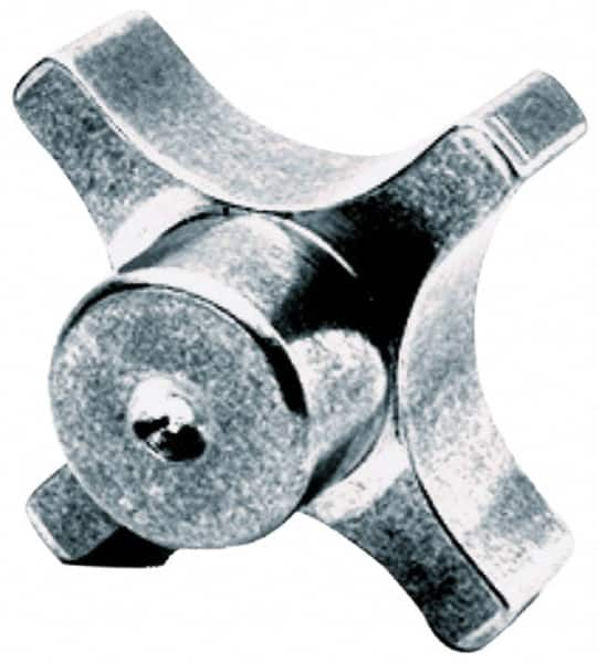 Gibraltar - 63.5mm Head Diam, 4 Point Lobed Knob - M12x1.75 Hole, Aluminum - Caliber Tooling