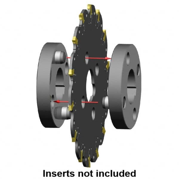 Kennametal - Arbor Hole Connection, 1/16" Cutting Width, 1.378" Depth of Cut, 125mm Cutter Diam, 1.2598" Hole Diam, 11 Tooth Indexable Slotting Cutter - KVNS Toolholder, 3.900 Insert - Caliber Tooling