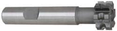 Whitney Tool Co. - 1/32" Radius, 1/16" Circle Diam, 3/4" Cutter Diam, 3/8" Cutting Width, Shank Connection, Concave Radius Cutter - 1/2" Shank Diam, 3" OAL, Carbide-Tipped, Uncoated, Profile Ground, 6 Teeth, Weldon Flat - Caliber Tooling