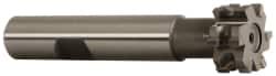 Whitney Tool Co. - 1/16" Radius, 1/8" Circle Diam, 3/4" Cutter Diam, 3/8" Cutting Width, Shank Connection, Concave Radius Cutter - 1/2" Shank Diam, 3" OAL, Carbide-Tipped, Uncoated, Profile Ground, 6 Teeth, Weldon Flat - Caliber Tooling