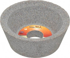 Norton - 3" Diam, 3/4" Hole Size, 1-1/4" Overall Thickness, 60 Grit, Type 11 Tool & Cutter Grinding Wheel - Medium Grade, Aluminum Oxide, K Hardness, Vitrified Bond, 7,640 RPM - Caliber Tooling