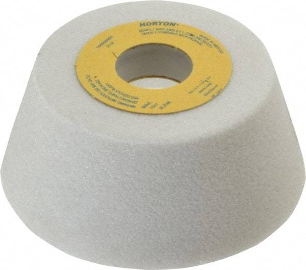 Norton - 3" Diam, 3/4" Hole Size, 1-1/4" Overall Thickness, 60 Grit, Type 11 Tool & Cutter Grinding Wheel - Medium Grade, Aluminum Oxide, J Hardness, Vitrified Bond, 7,640 RPM - Caliber Tooling