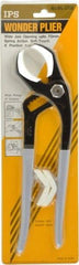 Value Collection - 12" OAL, 2-1/4" Jaw Length x 3-3/4" Jaw Width, 8 Position Tongue & Groove Pliers - Soft Curved Jaws, Standard Head - Caliber Tooling