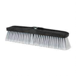 PRO-SOURCE - 18" General Purpose Polypropylene Push Broom - 3" Bristle Length, Plastic Block, Bolt-On Handle Connection, Handle Sold Separately - Caliber Tooling