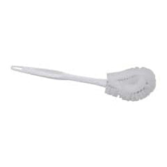 PRO-SOURCE - 17" OAL Toilet Bowl Brush - Polypropylene Bristles, 13" Plastic Handle, White - Caliber Tooling