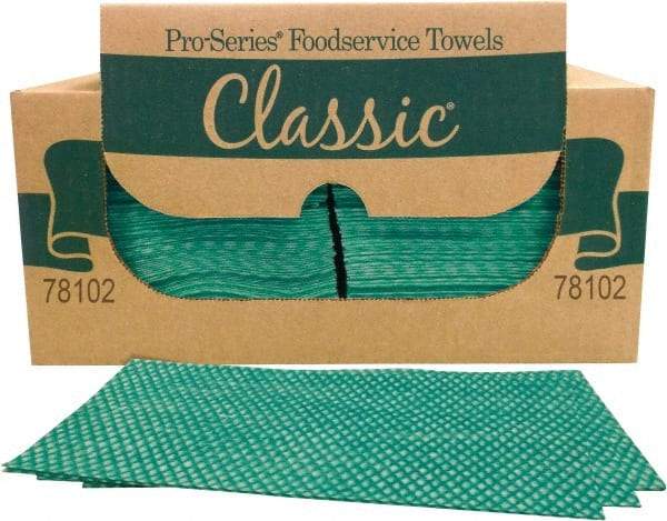 PRO-SOURCE - 1/4 Fold Food Service Wipes - Box, 22" x 12" Sheet Size, Green - Caliber Tooling