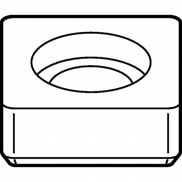 Kennametal - 5.23mm Inscribed Circle, Square Turning Shim for Indexables - Carbide, 1/8" Thick, SM Shim Style - Caliber Tooling